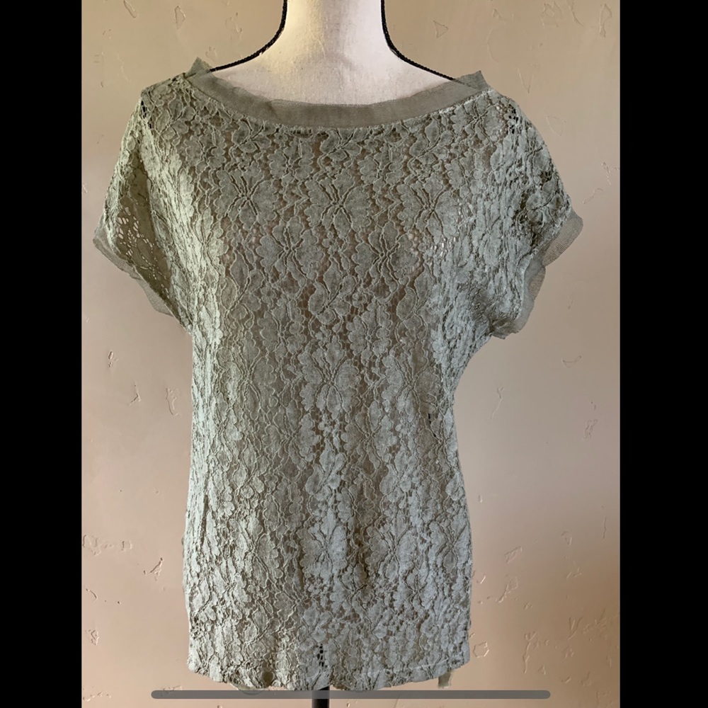 Sage Green Lace Tunic by aNYcase